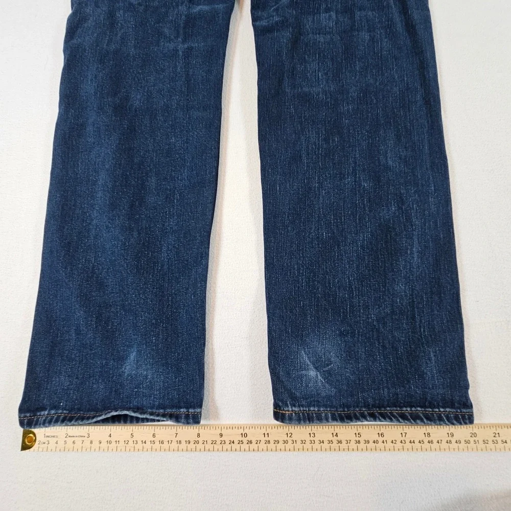 Levi's 505 Regular Fit Jeans Mens 38x32 Dark Wash Blue Straight Leg Denim‎